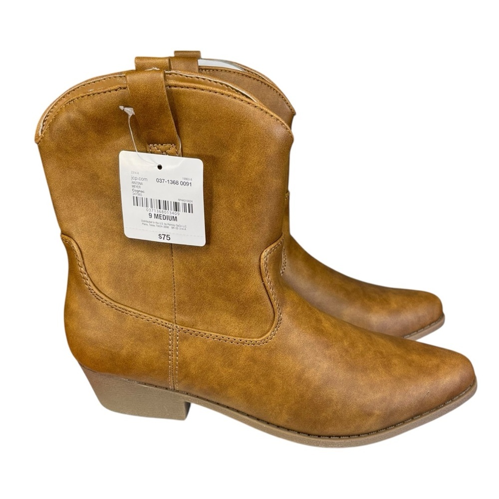 Women’s Arizona Jean Company Meyer Cognac Cowboy Boots. Size 9M. - Picture 2 of 11